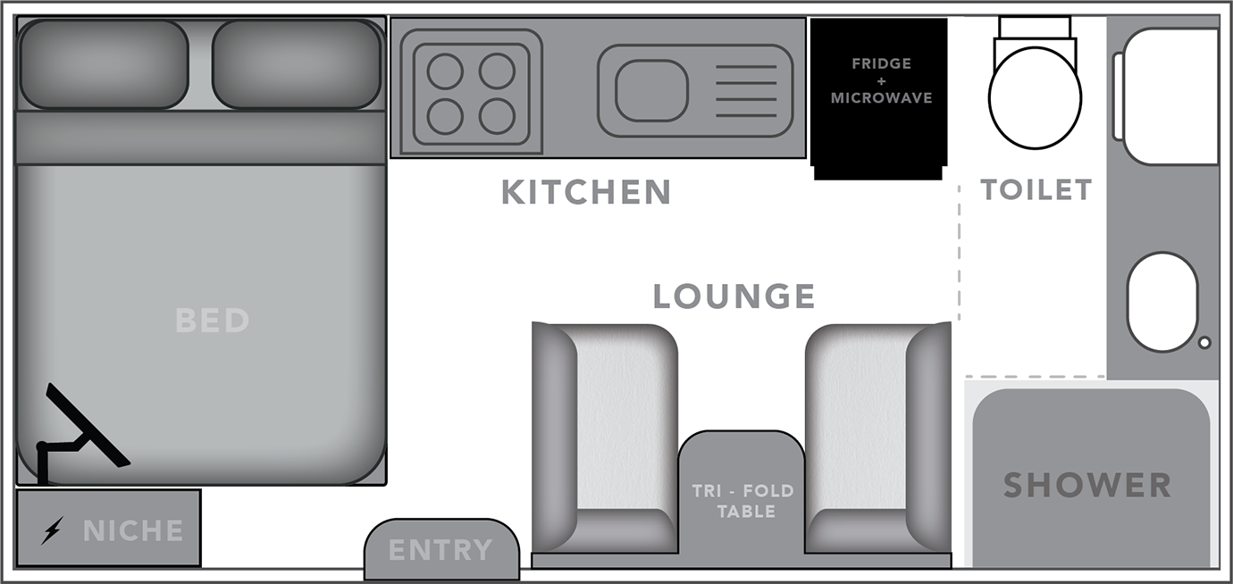 Manta Ray 15 Ft Escape Floorplan